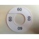 Maatring 9 cm wit/zw 60 